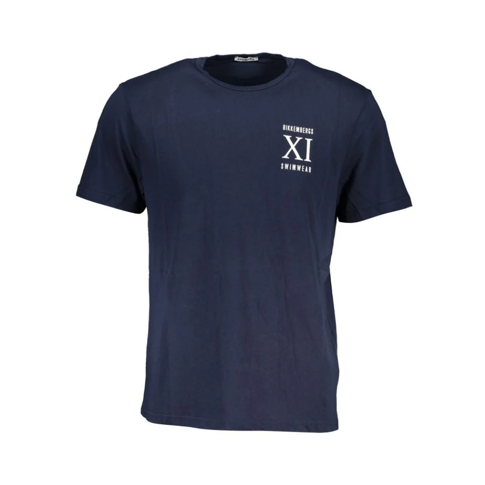 Bikkembergs T Shirt En Coton Bleu Avec Logo Imprimé Homme Tops Bleu M