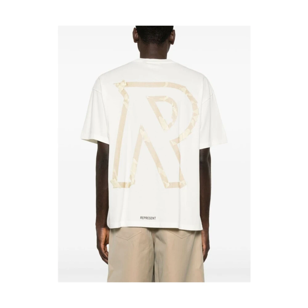 Represent Masking Tape Initial T-Shirt White Heren