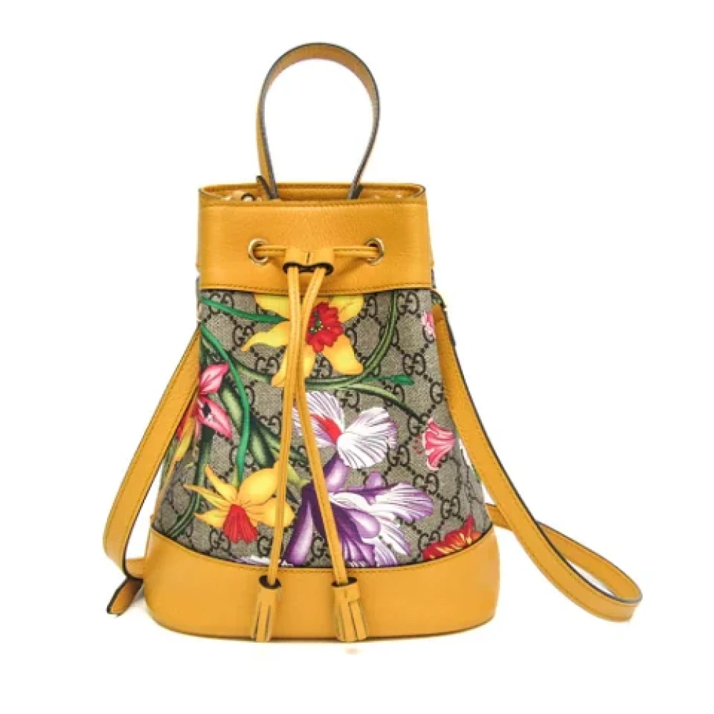 Gucci Vintage Pre-owned Leather gucci-bags Yellow Dames