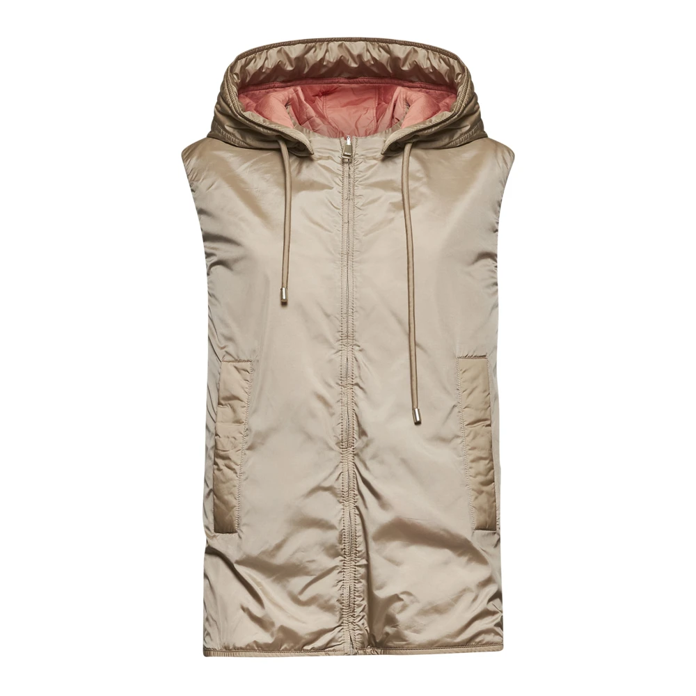 Max Mara Weekend Asymmetrische Geribbelde Taille Sweatshirt Jurk Beige Dames