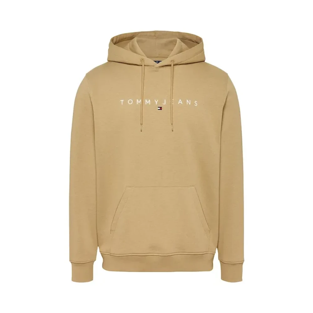 Tommy Jeans Lineaire Logo Hoodie Beige Heren