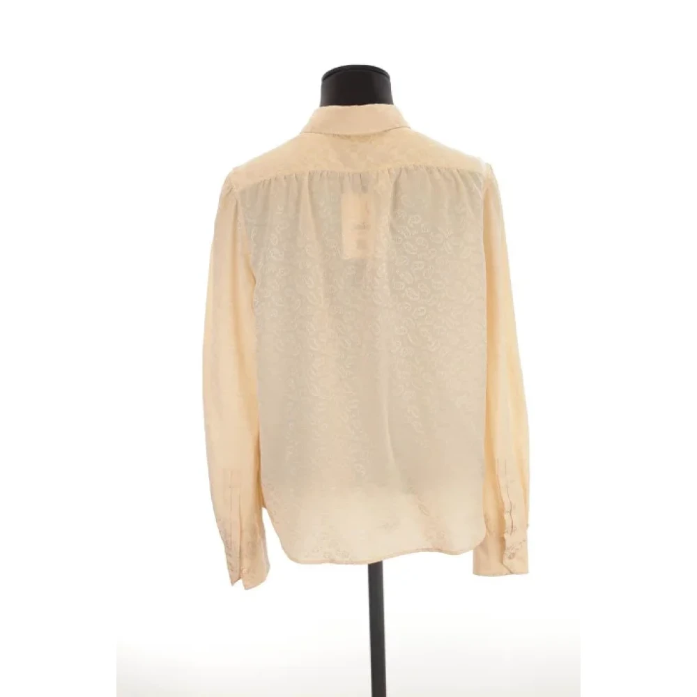 Yves Saint Laurent Vintage Pre-owned Silk tops Beige Dames