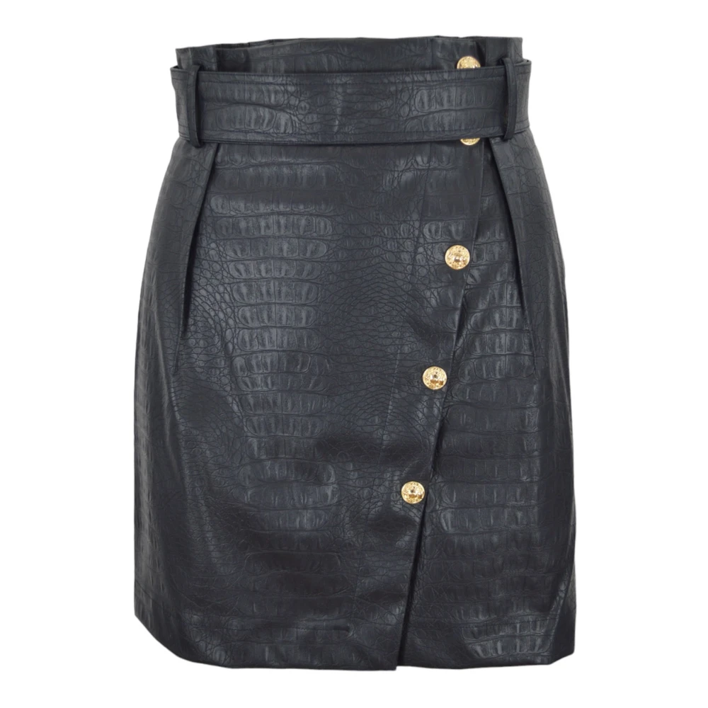 Nenette Korte Rok Eco-Croc Taille Regular Fit Blue Dames