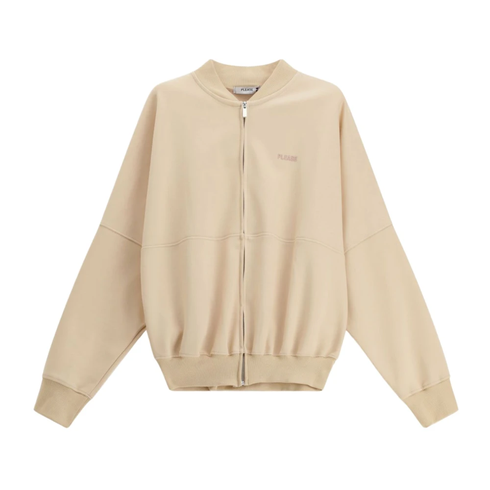 Please Women's Beige Zip-Throughs, Xs, Felpa