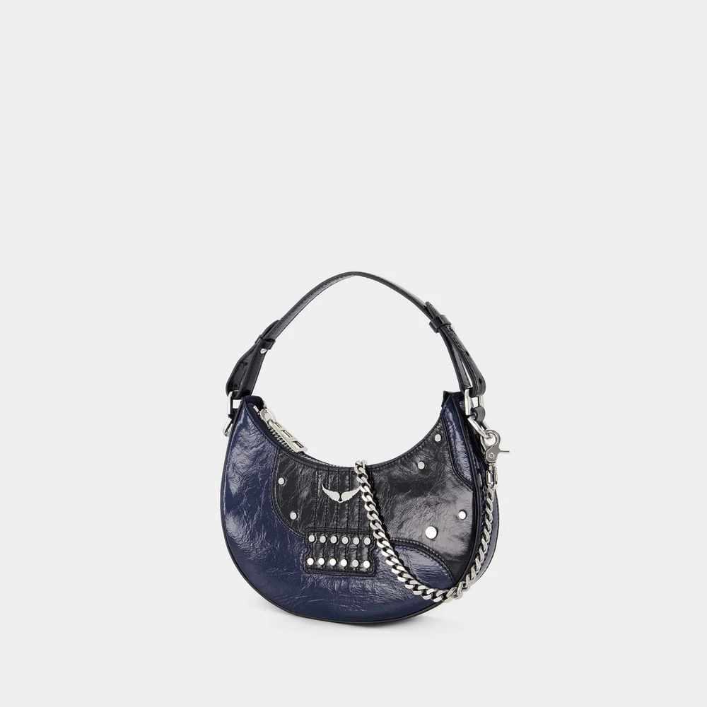 Zadig & Voltaire Zwarte leren Crossbody tas Moonrock N Roll Black Dames