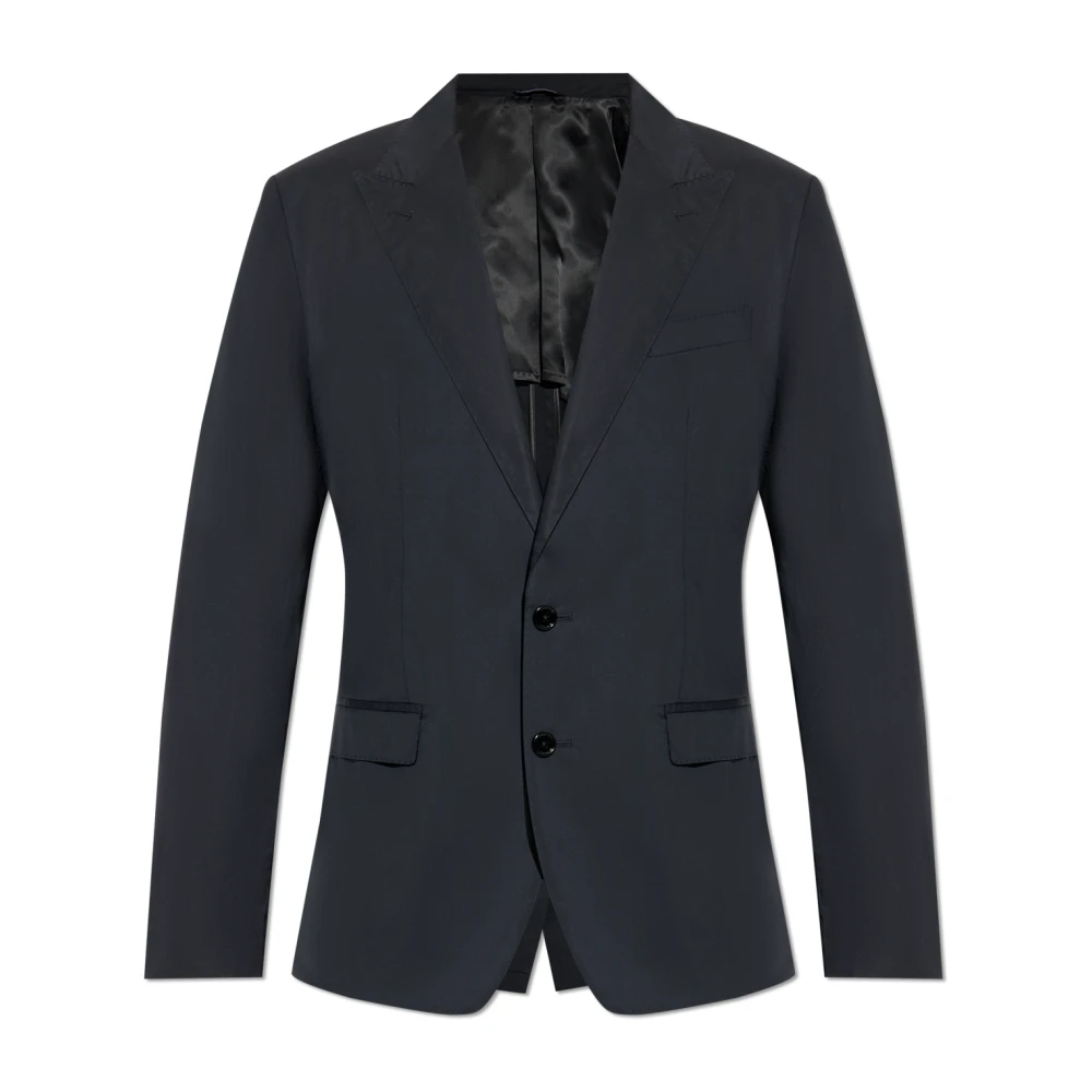 Dolce & Gabbana Katoenen blazer met enkele split Black Heren