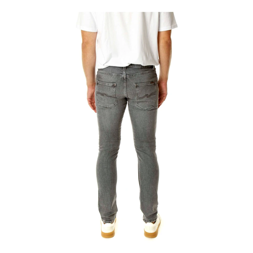 Nudie Jeans Slim Straight Fit Denim Jeans Gray Heren