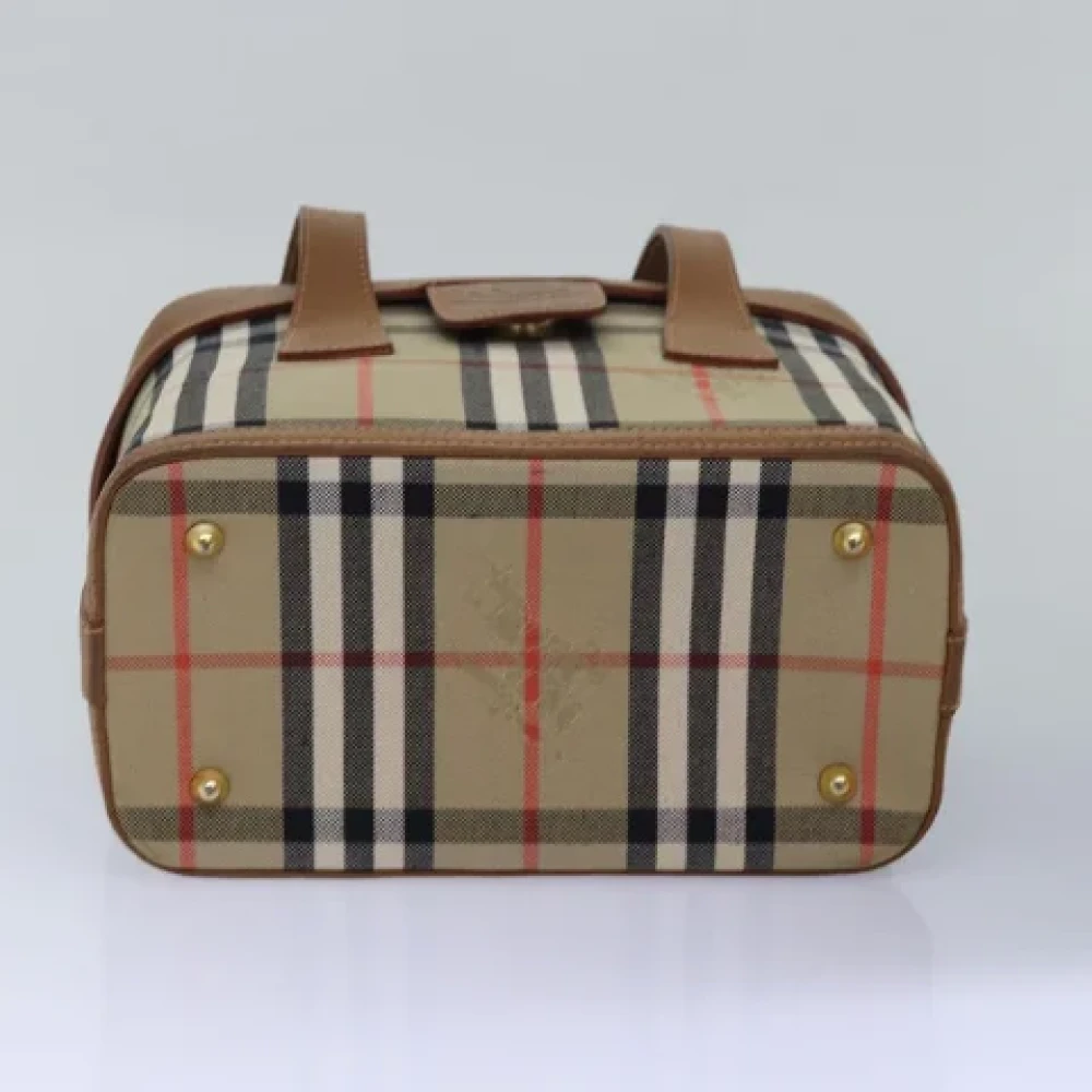 Burberry Vintage Pre-owned Canvas handbags Beige Dames