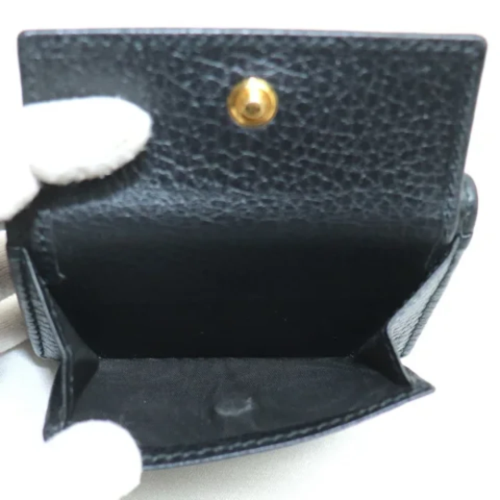 Gucci Vintage Pre-owned Leather wallets Black Dames