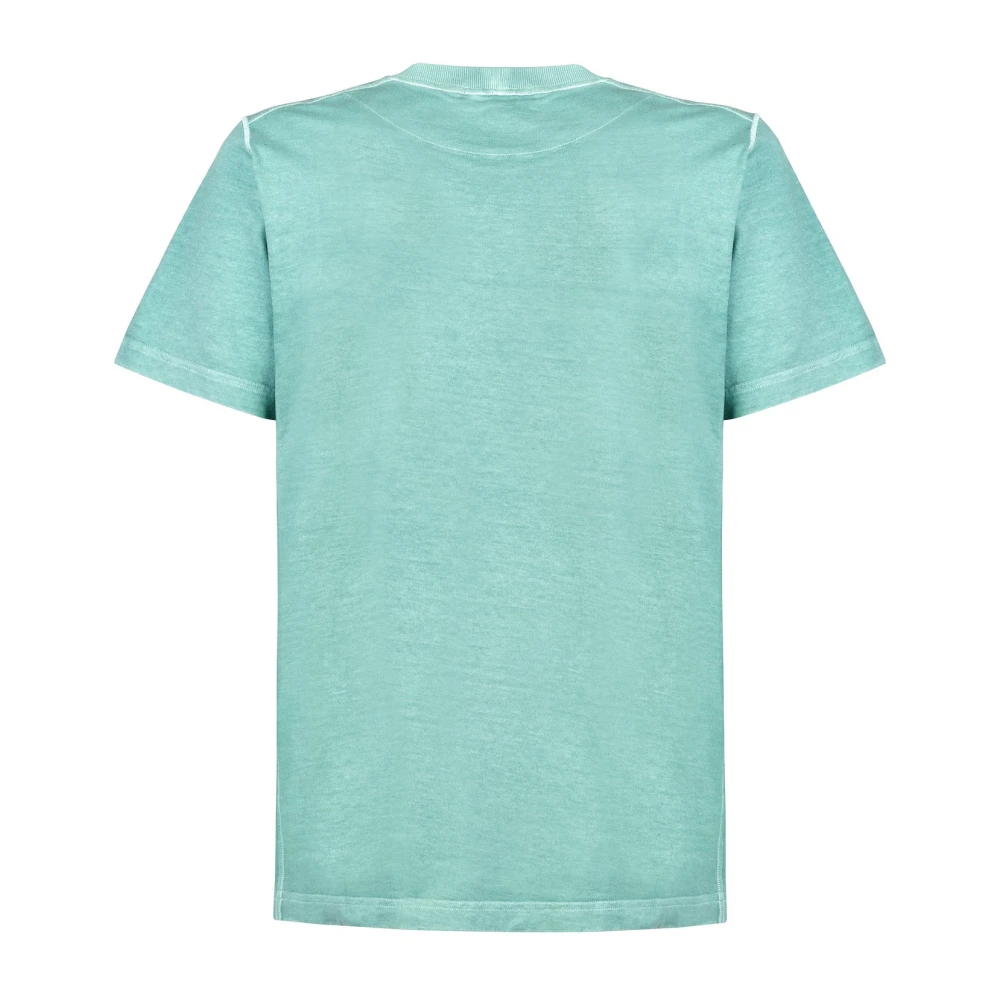 Stone Island Groene Katoenen Zak T-shirt Blue Heren