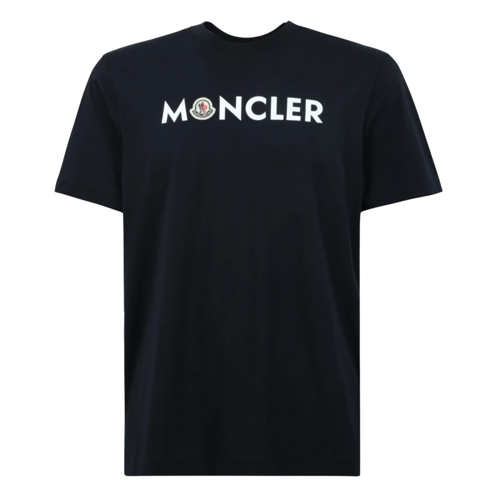 Moncler , T-Shirts, Male, Blue, M, T-Shirts