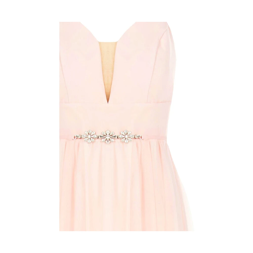 RINASCIMENTO Effen Maxi-jurk met Juweeldetails Pink Dames