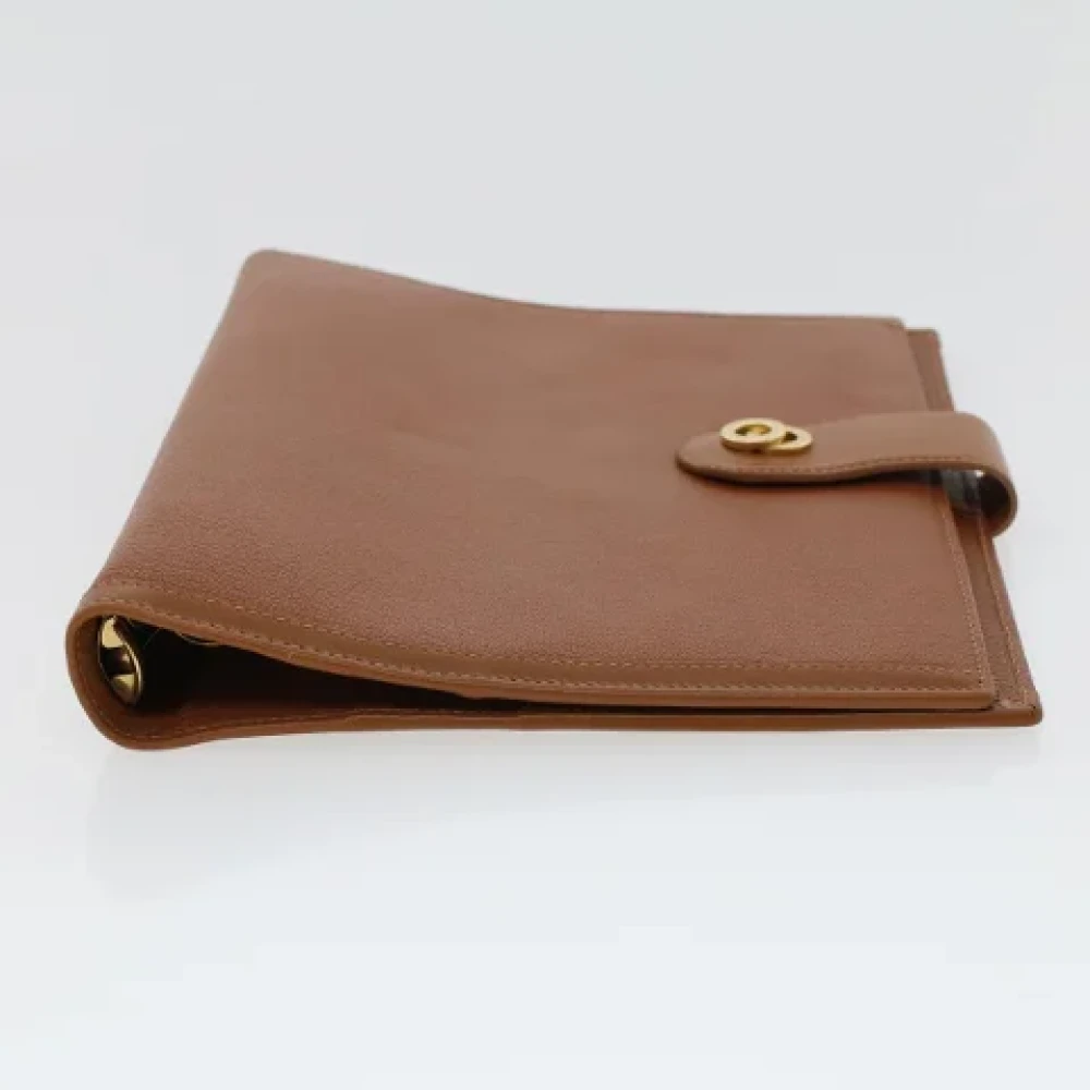 Bvlgari Vintage Pre-owned Leather home-office Brown Dames