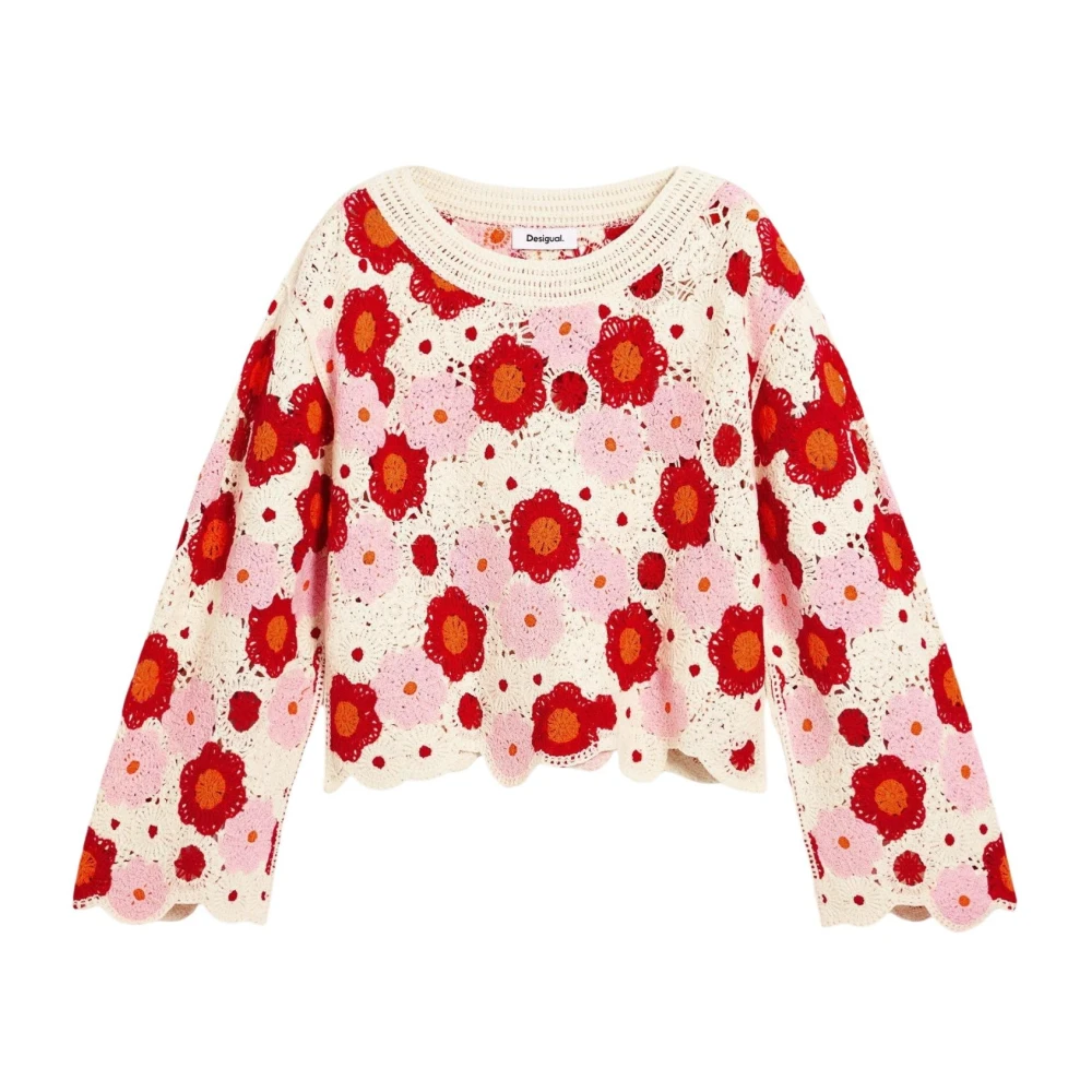 Desigual Women's Multicolor Round-Neck Knitwear, M, Jers_noruega Jumper
