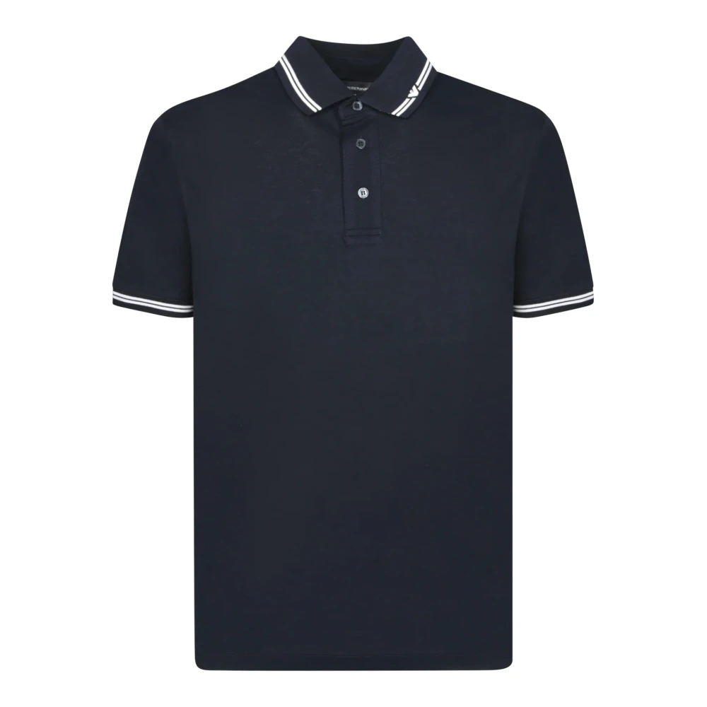 Emporio Armani Mannelijk Blauw E Polo Shirt Van Em000852af12955fb274