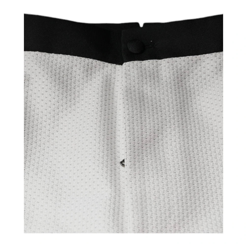 Dolce & Gabbana Zijdeblend Witte Pantalon White Heren