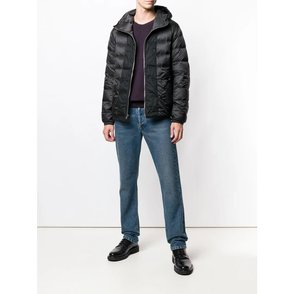 Ten C Gewatteerde capuchonjas Black Heren