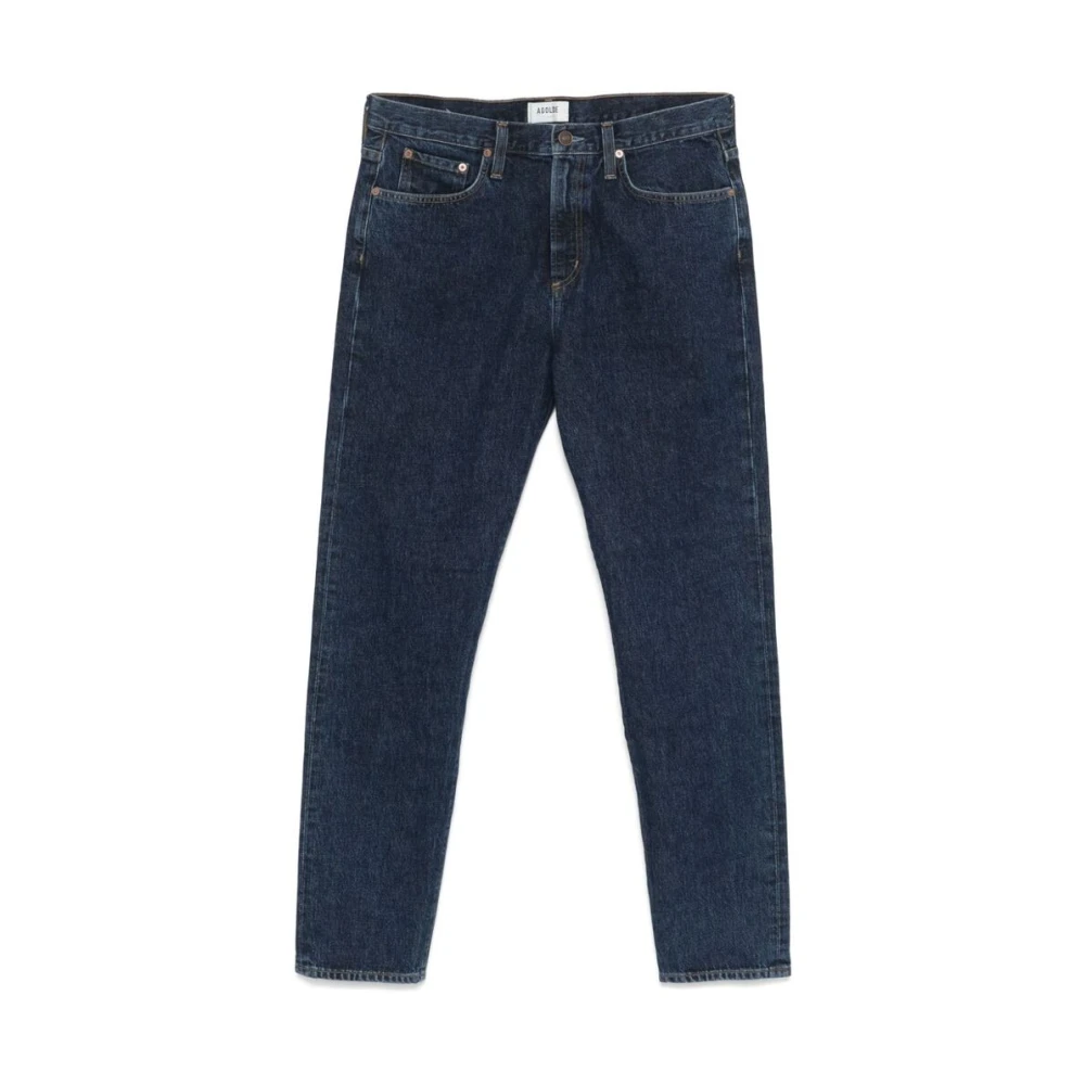 Agolde Indigo Blauwe Regeneratieve Katoen Denim Jeans Blue Heren