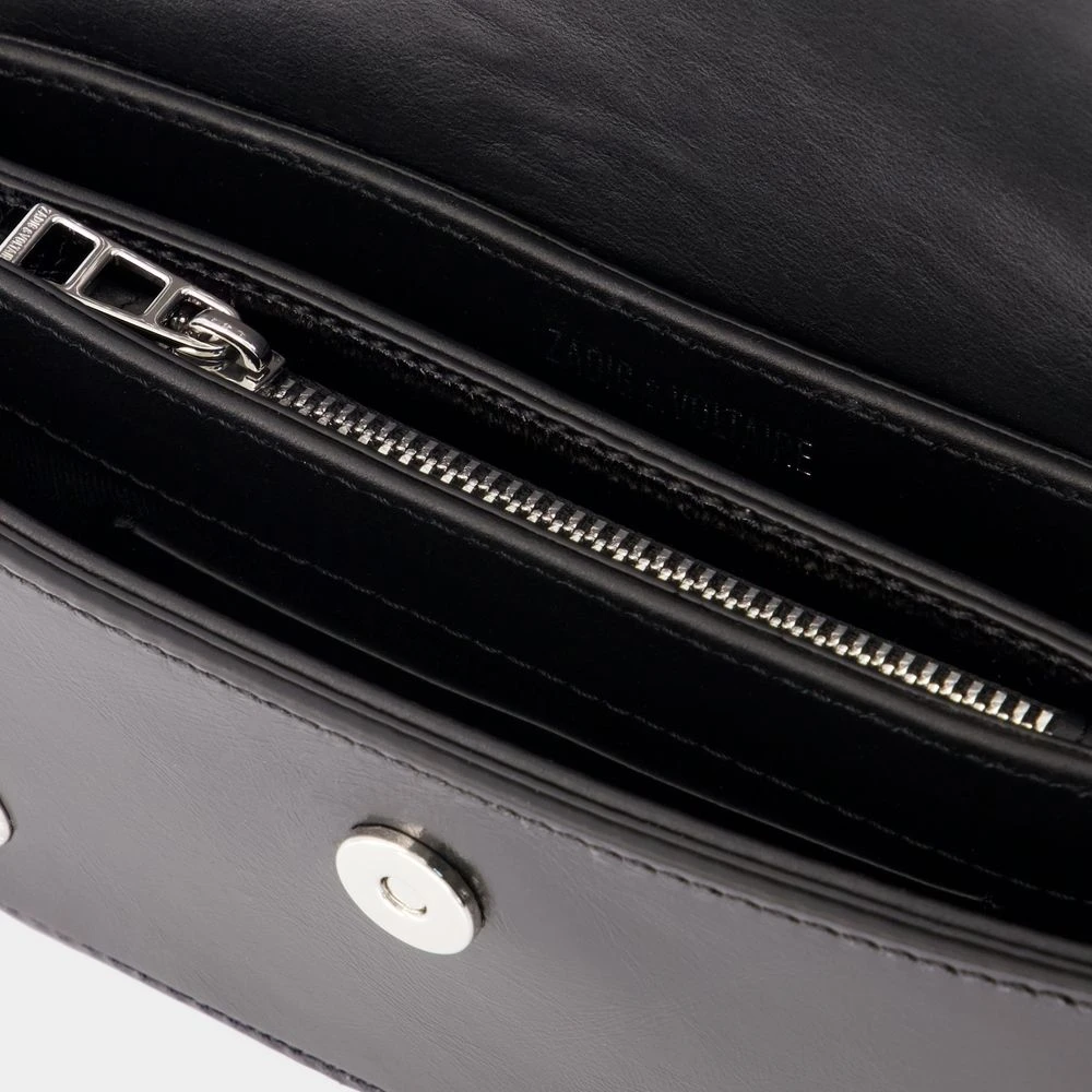 Zadig & Voltaire Zwarte leren crossbody tas Black Dames