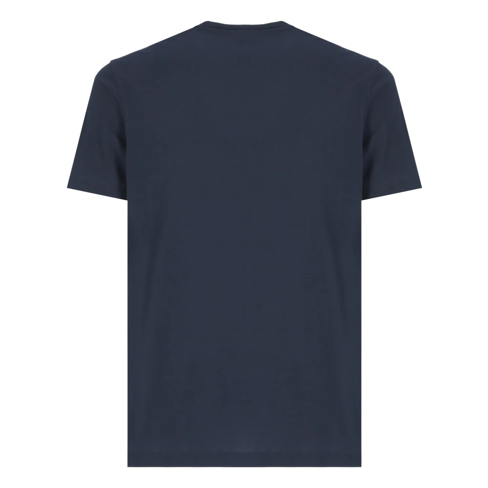 Zanone Blauw Katoenen T-shirt en Polo Blue Heren