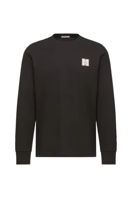 Patch Logo Långärmad Bomulls T-shirt