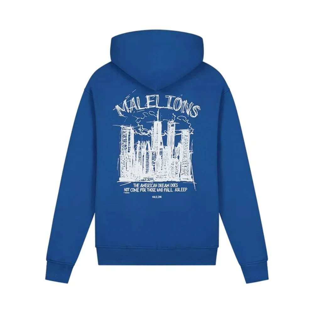 Malelions Hoodie in Kobaltblauw Herenlions Blue Heren