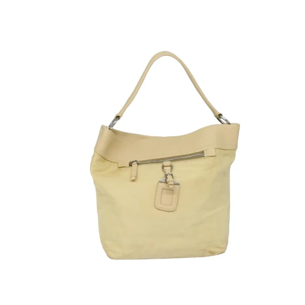 Prada Vintage Pre-owned Nylon handbags Beige Dames
