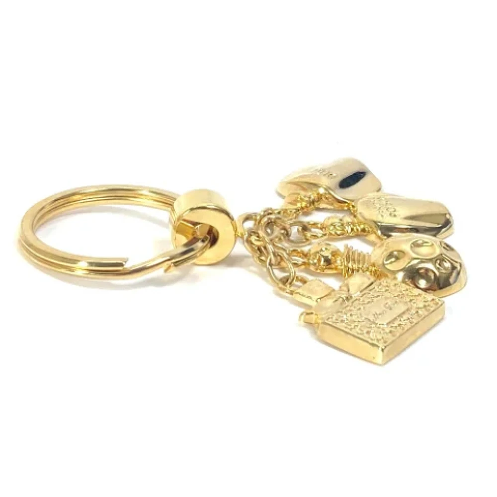 Dior Vintage Pre-owned Metal key-holders Yellow Dames