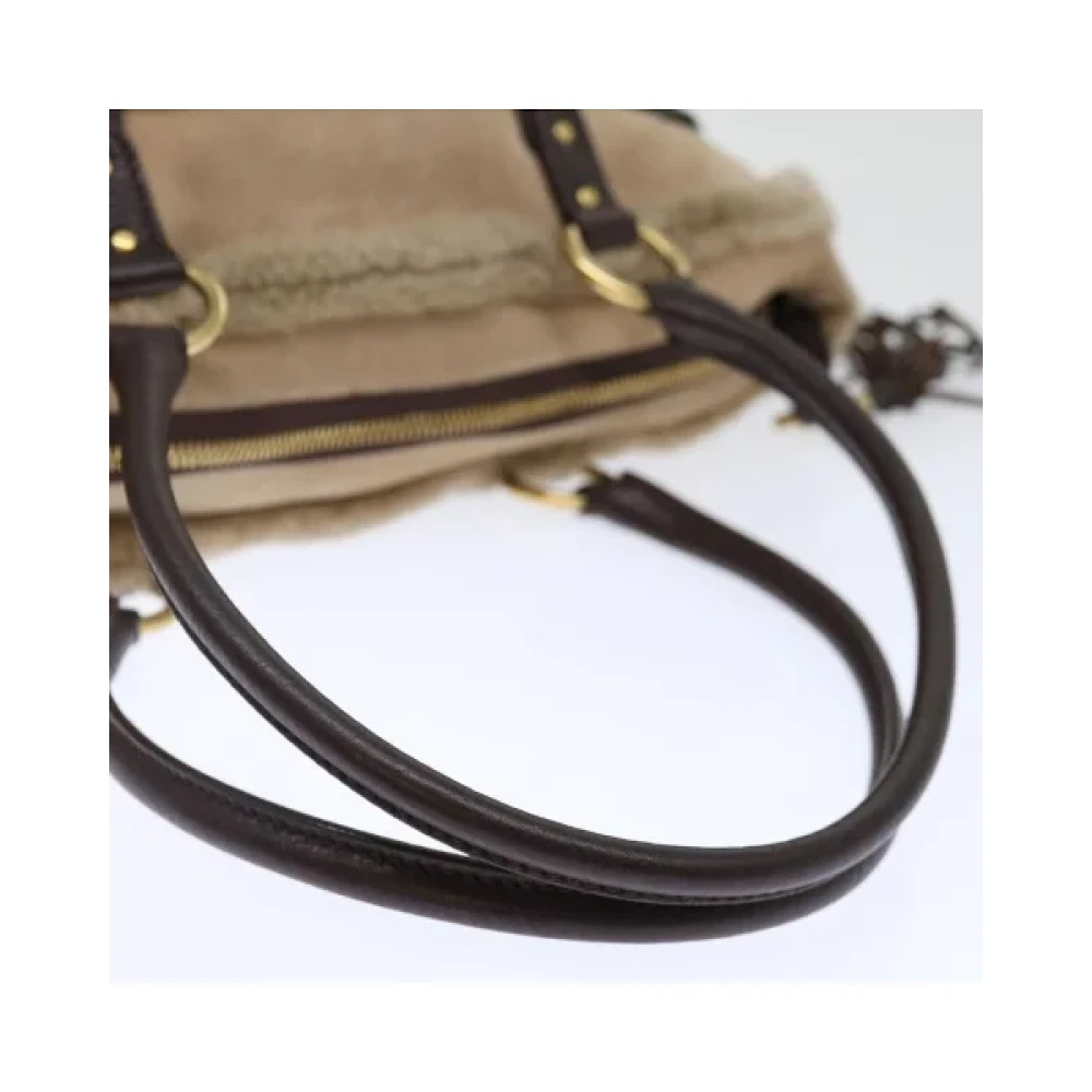 Salvatore Ferragamo Pre-owned Suede handbags Beige Dames