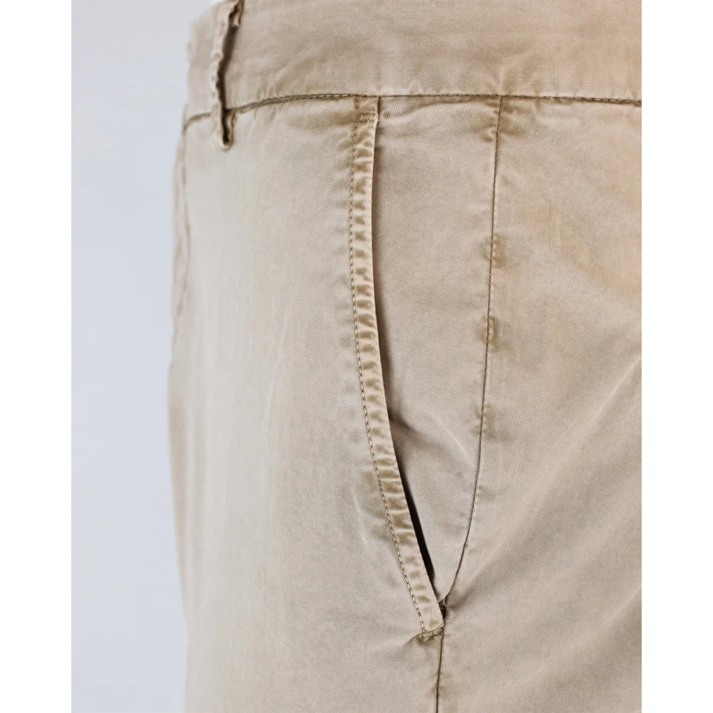 Mason's Beige Chino Broek Rits Knoop Regular Fit Beige Heren