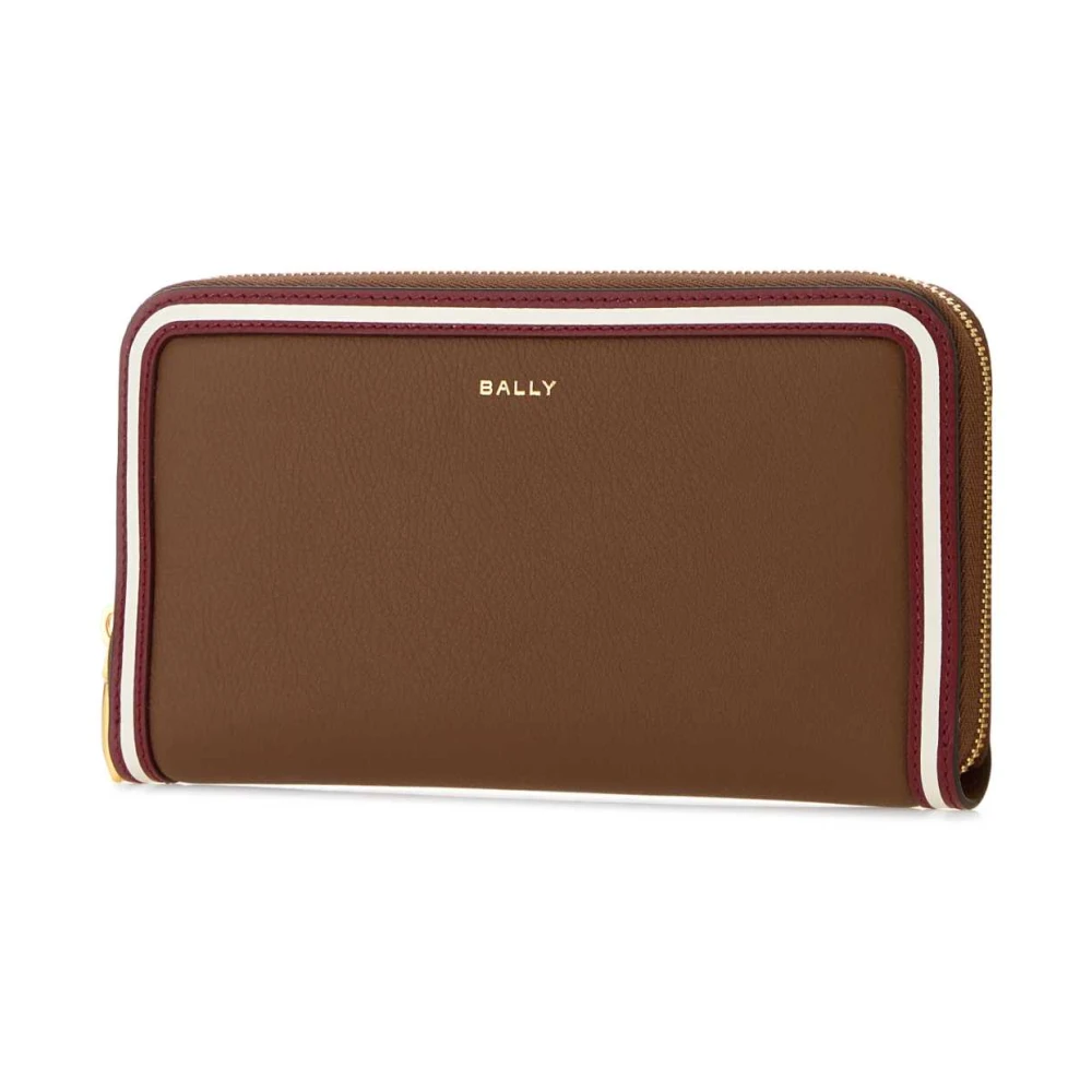 Bally Code Long Portemonnee in Biscuit Leer Brown Dames