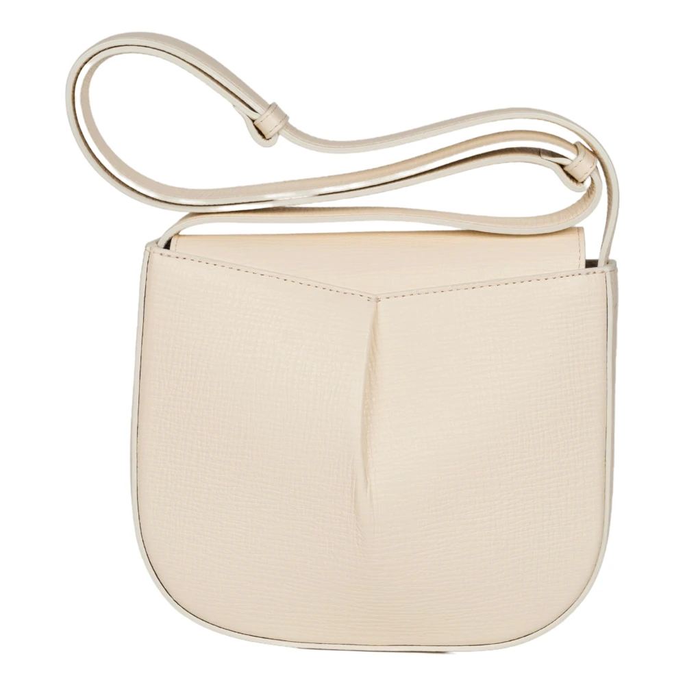 Studio Nicholson Geplooide Leren Crossbody Tas in Off-White Beige Dames