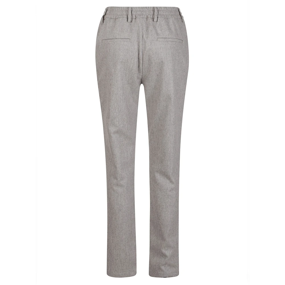 Eleventy Grijze Katoenen Broek Gemaakt in Italië Gray Dames