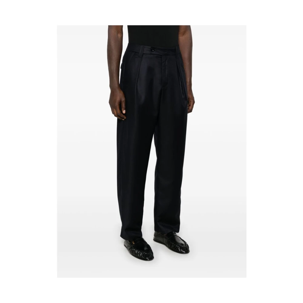 A.p.c. Navy Blauwe Chino Stijl Broek Blue Heren