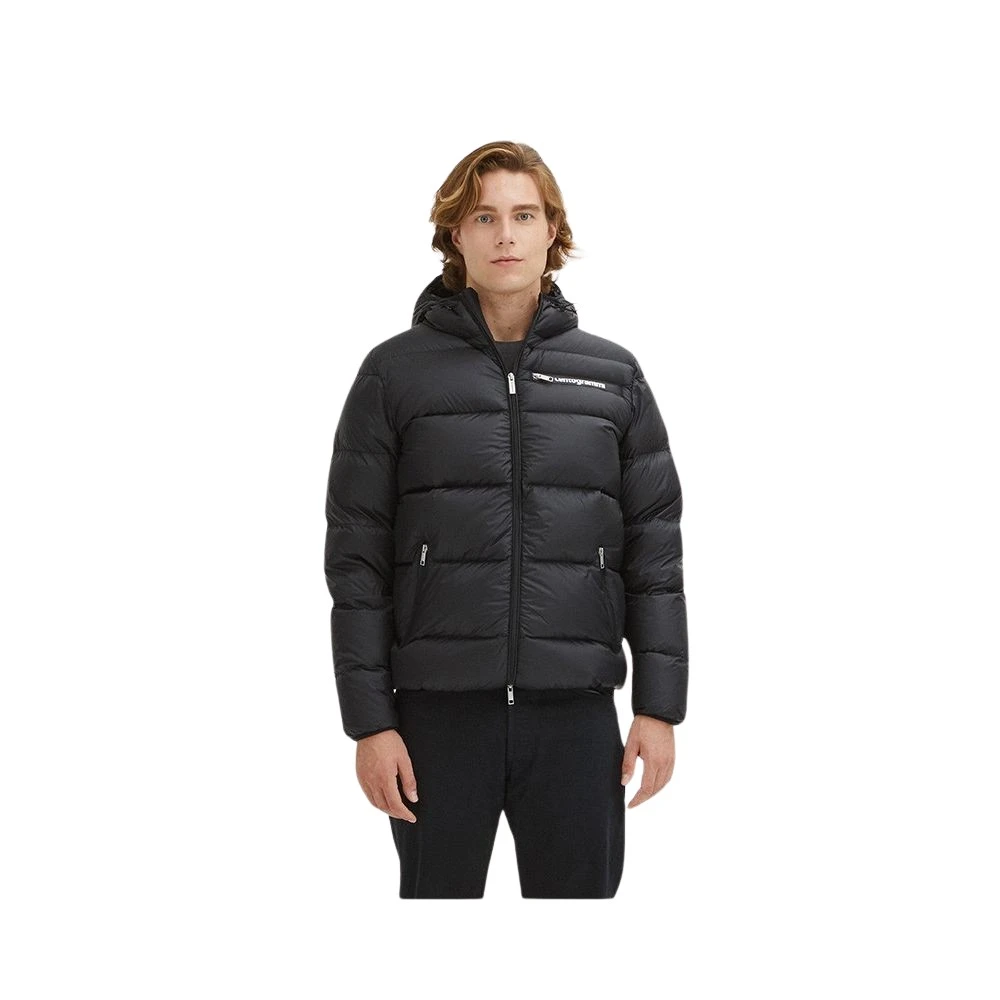 Centogrammi Zwarte Hoodie met Rits Black Heren