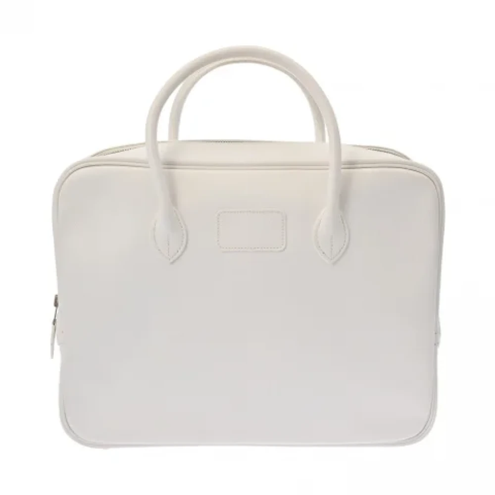 Hermès Vintage Pre-owned Leather handbags White Dames