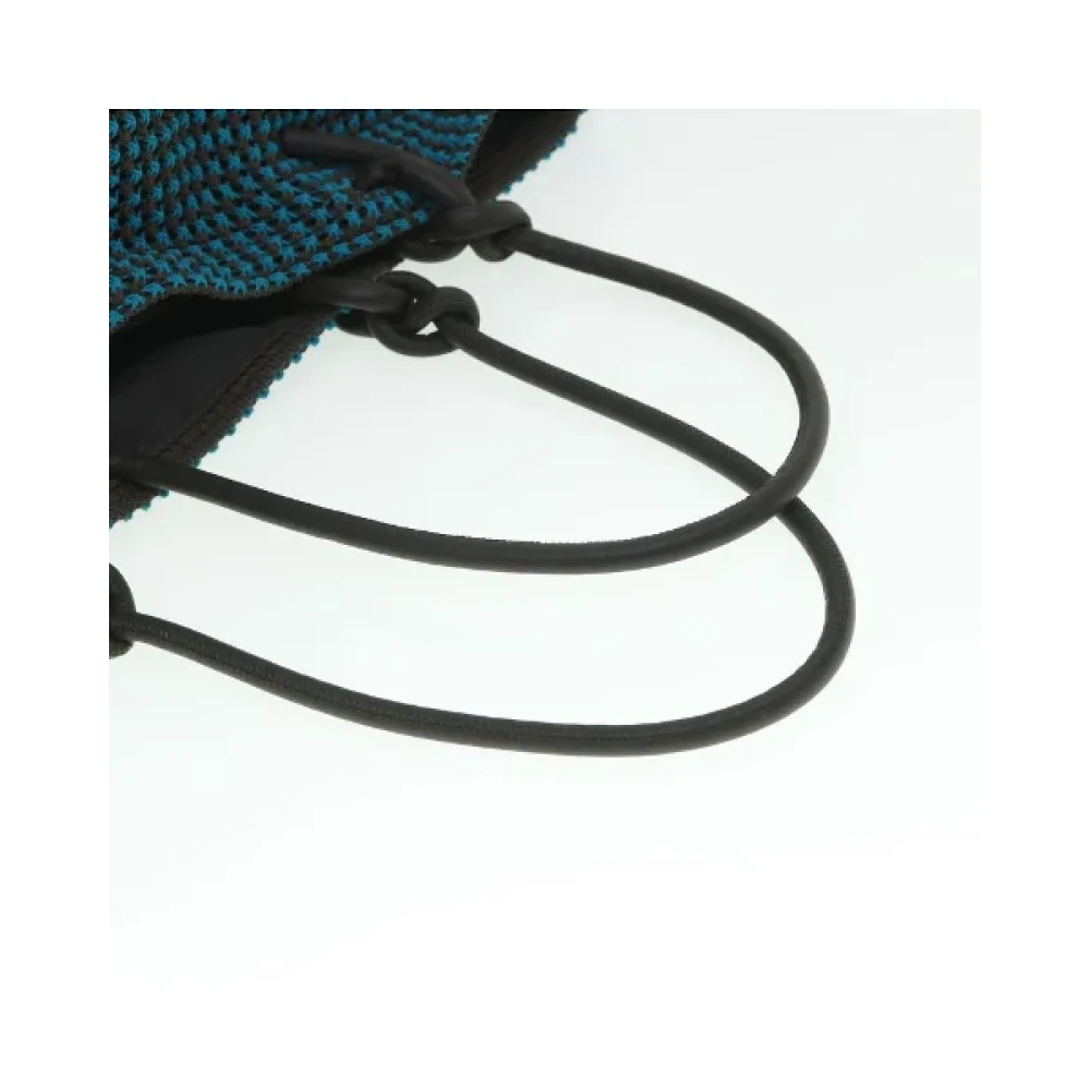 Bottega Veneta Vintage Pre-owned Nylon handbags Blue Dames