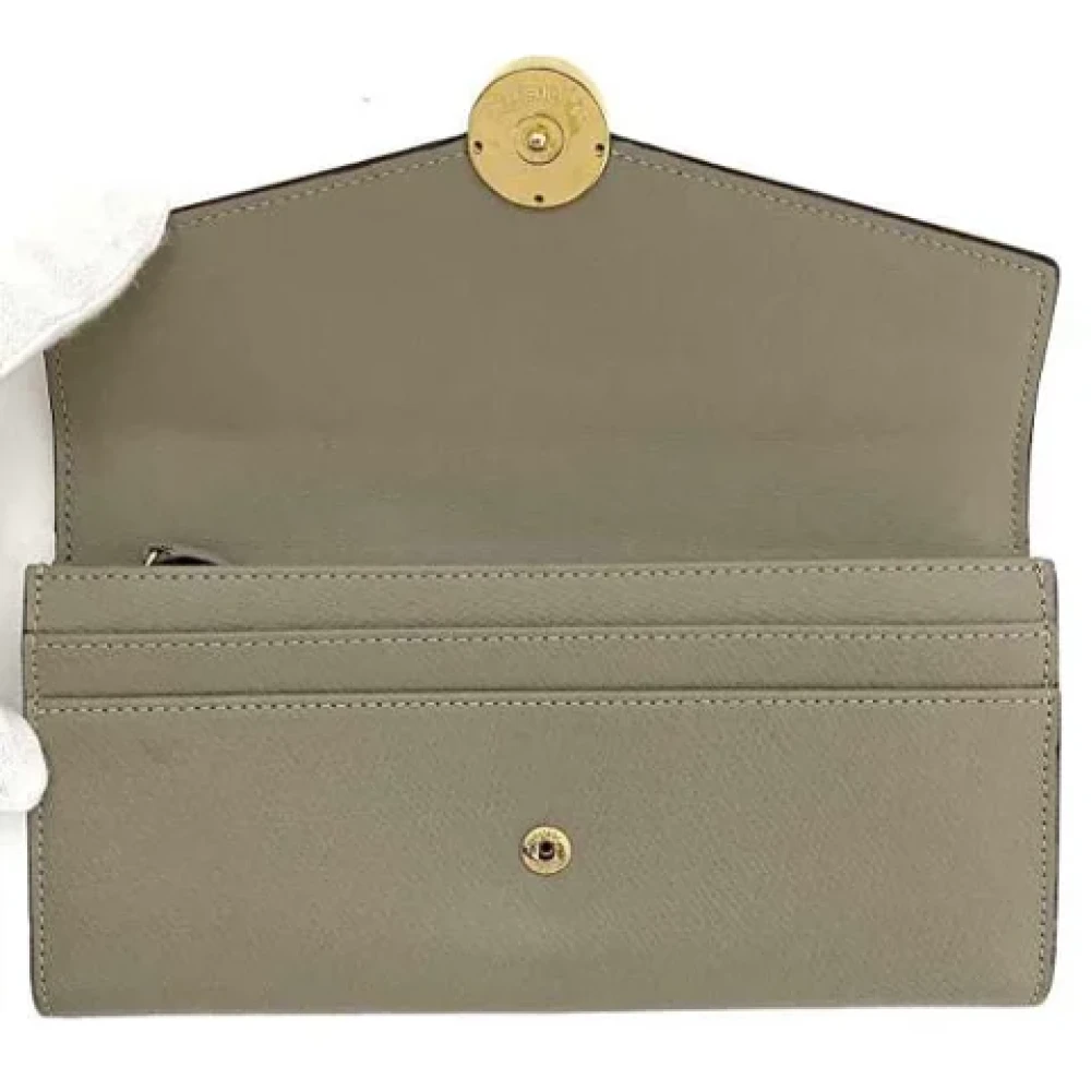 Fendi Vintage Pre-owned Leather wallets Green Dames