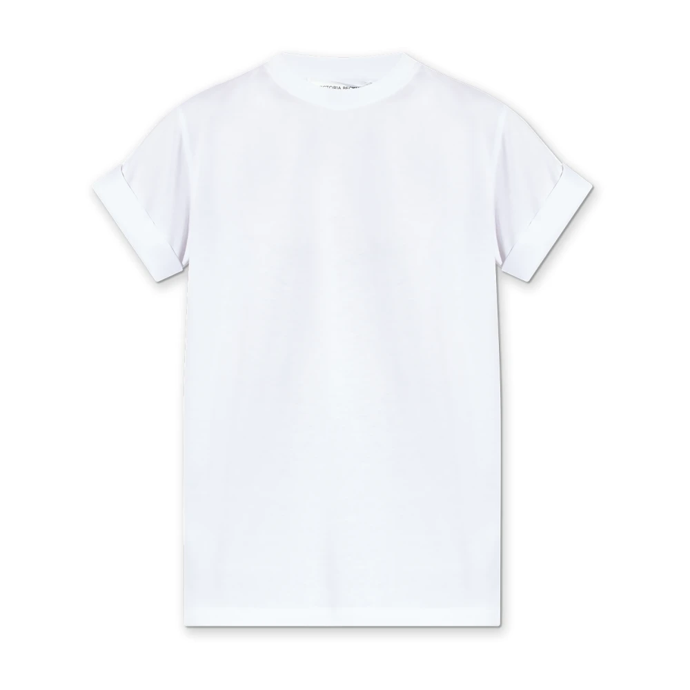 Victoria Beckham T-shirt met logo White Dames