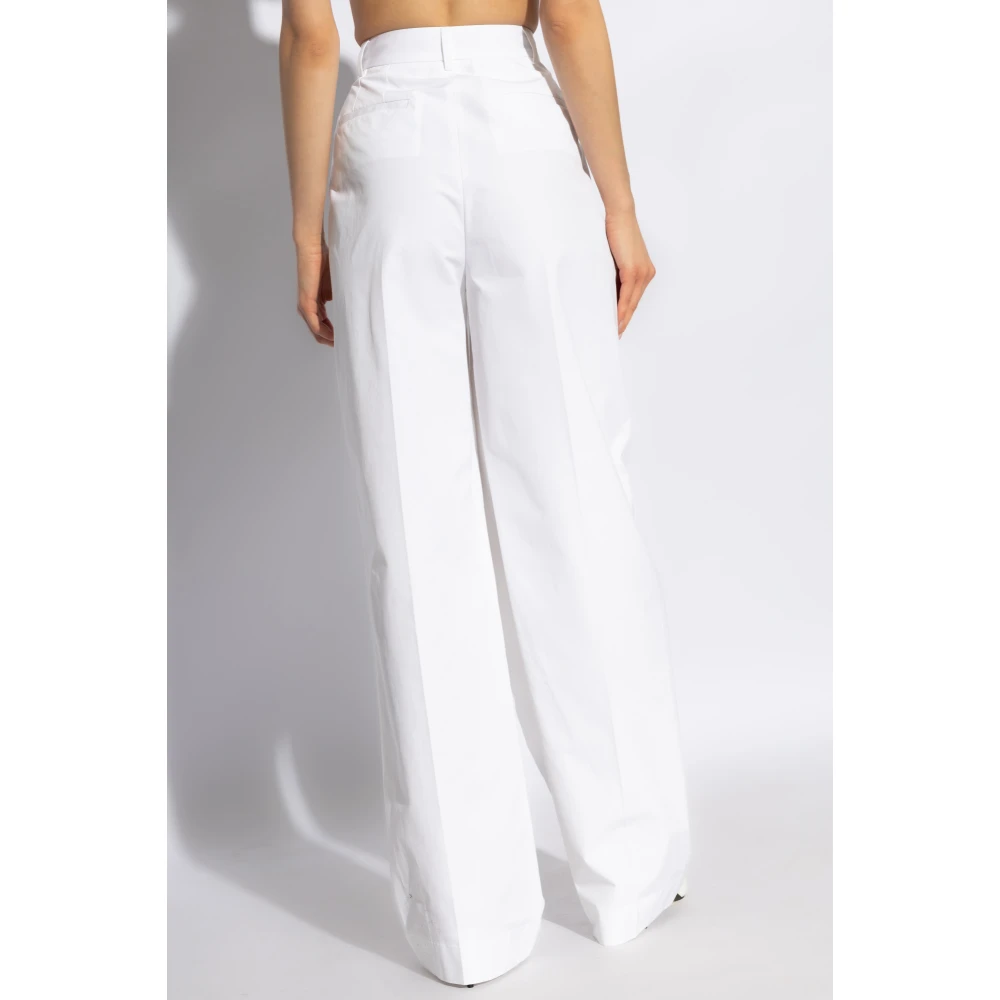 Dolce & Gabbana Geplooide broek White Dames