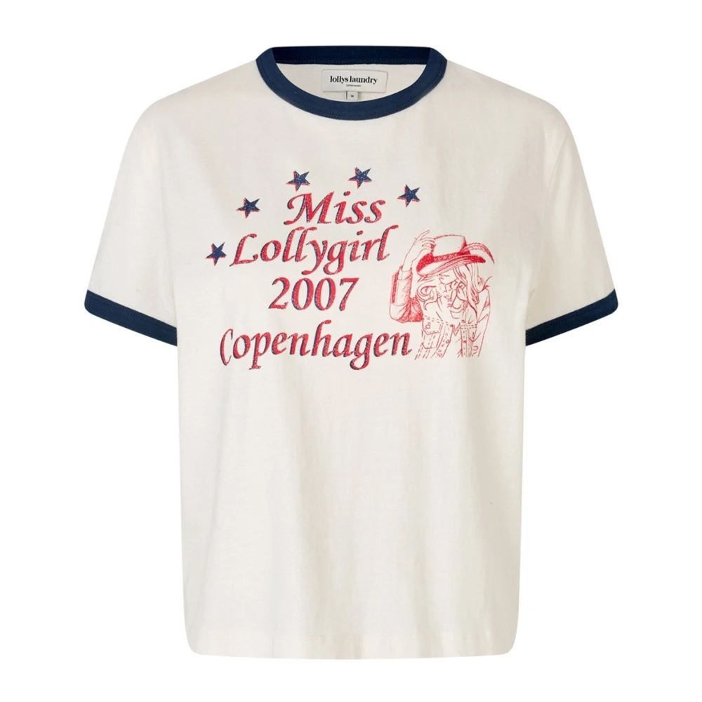 Lollys Laundry Women's White Cotton Tee Top Style - T-Shirts - Xs - Tops