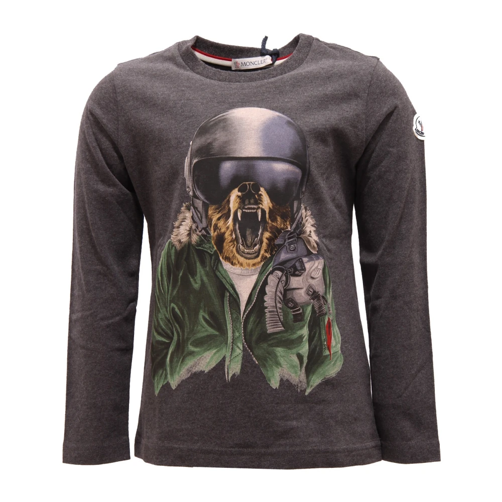 Moncler Boys Gray 6 Y, Maglia Girocollo