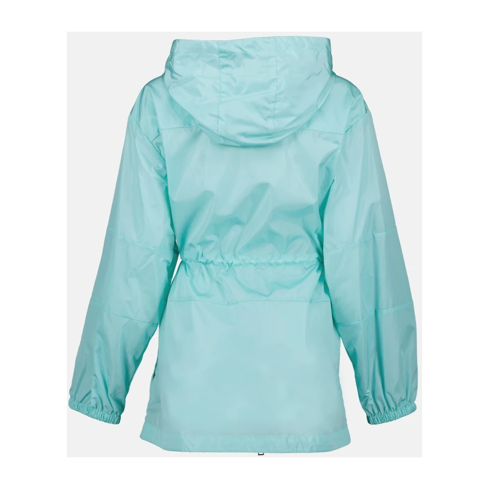 Moncler Capuchon Rits Jas Blue Dames