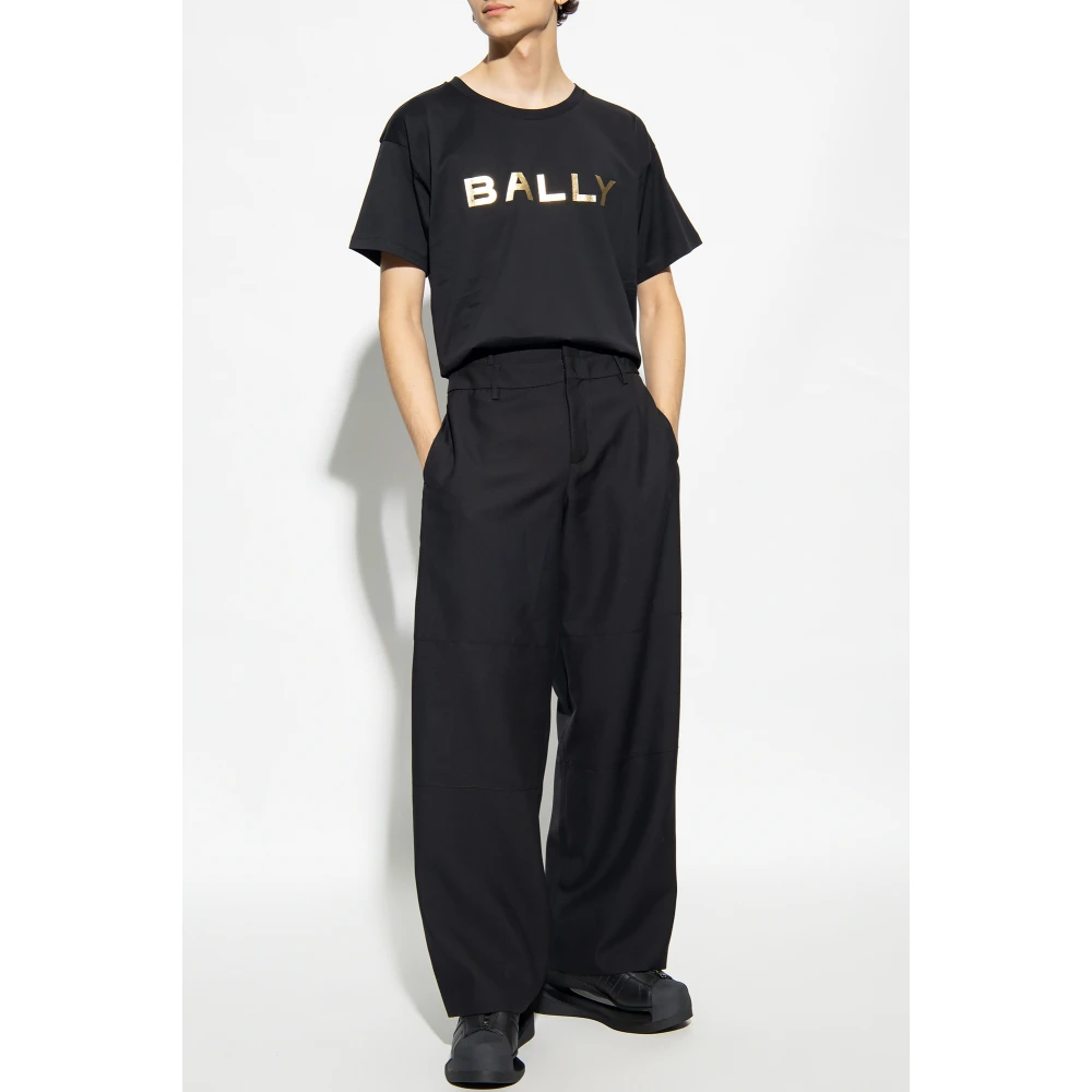 Bally T-shirt met korte mouwen en logo-opdruk Black Heren
