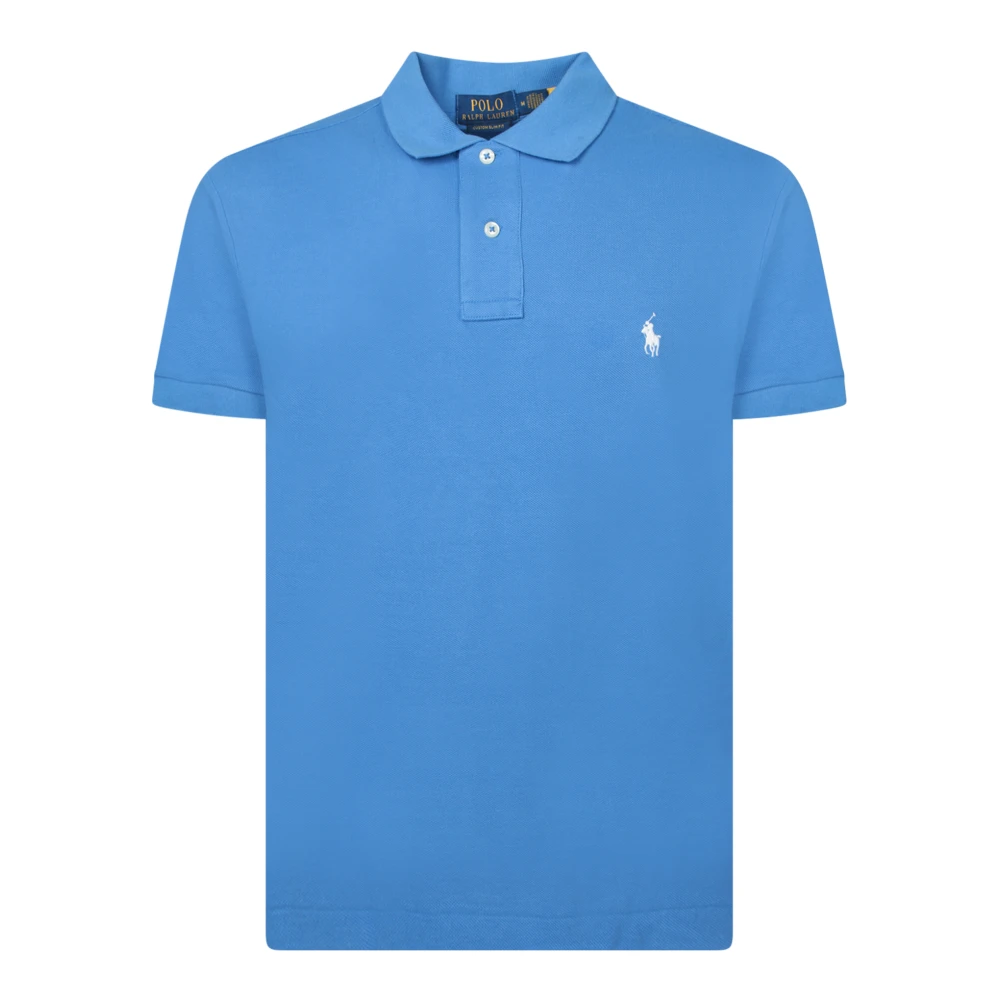 Polo Ralph Lauren Blauwe Piquet Polo Shirt met Logo Blue Heren