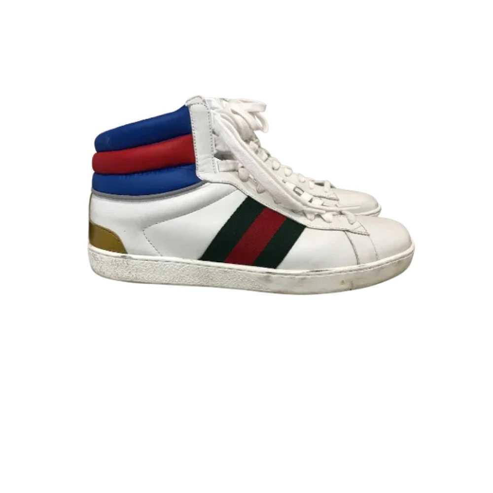 Gucci Vintage Pre-owned Leather sneakers White Heren