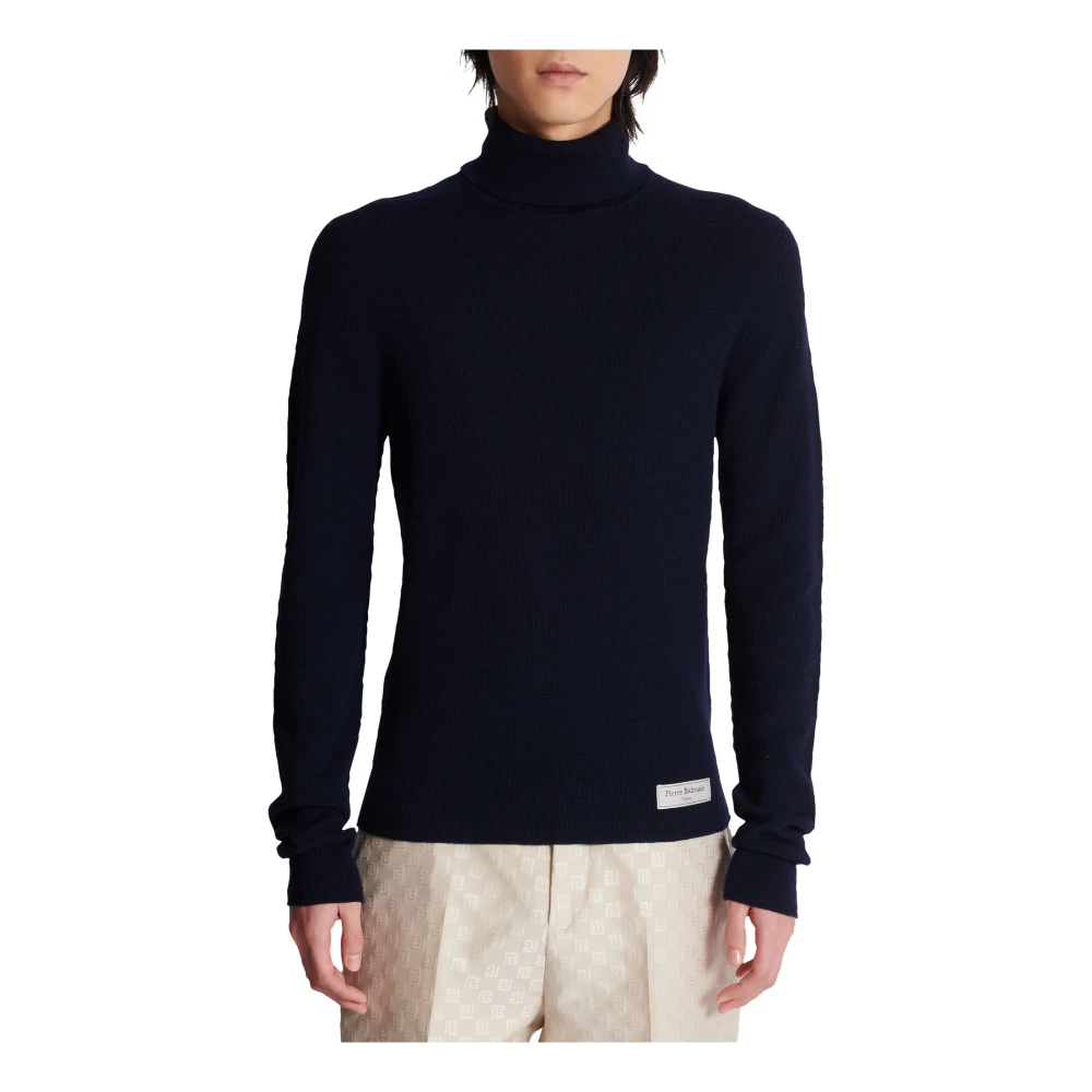 Balmain PB turtleneck Blue Heren