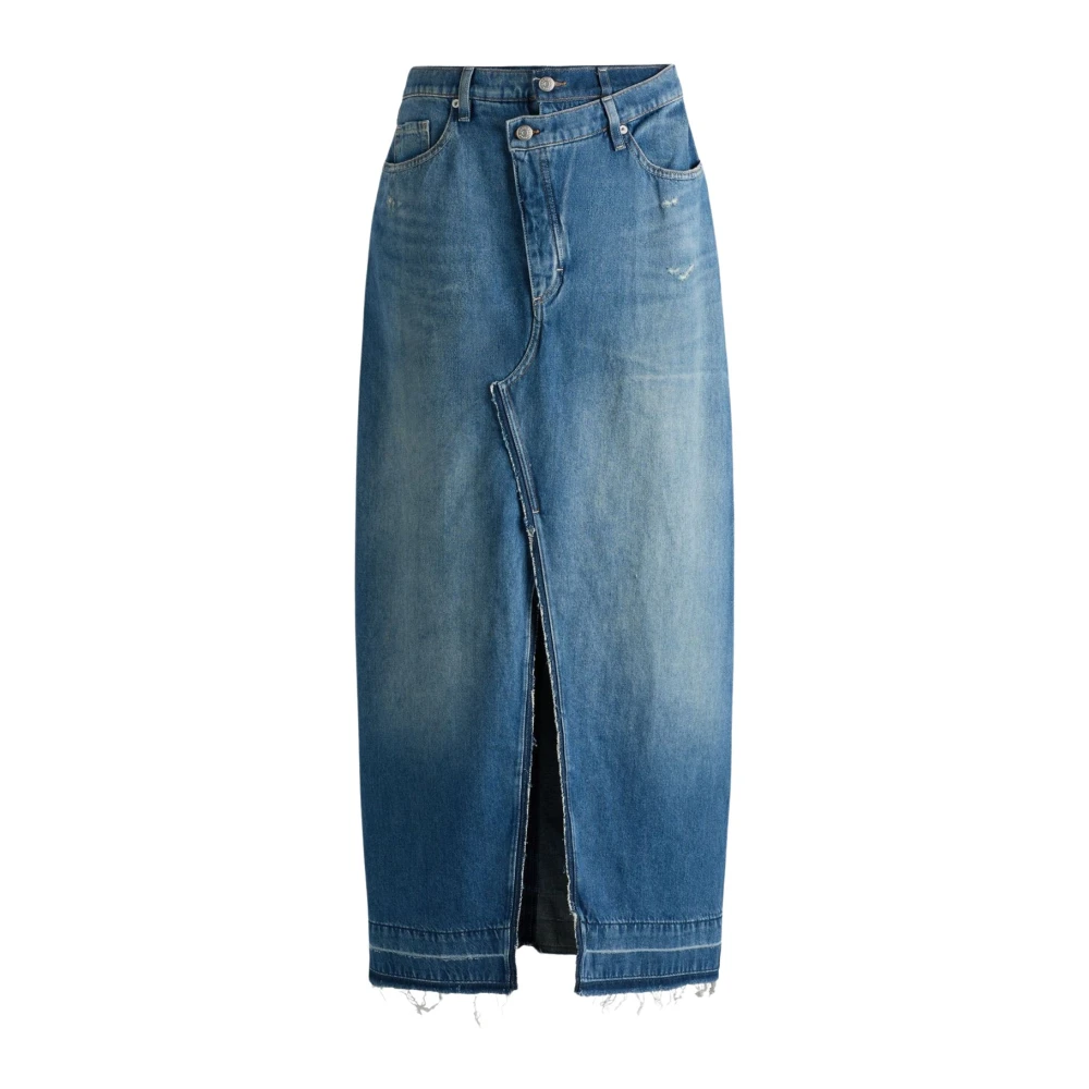 Hugo Boss Denim Rok voor Vrouwen Blue Dames