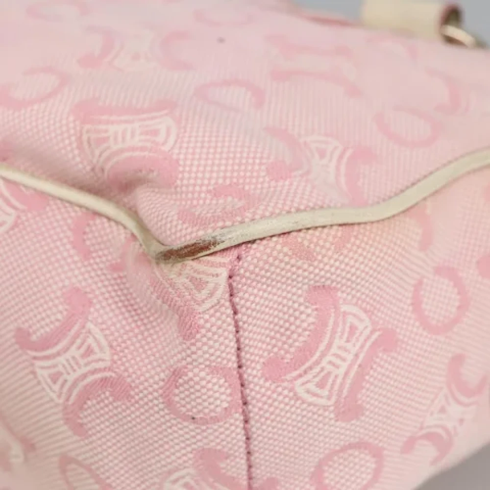 Celine Vintage Pre-owned Canvas handbags Pink Dames