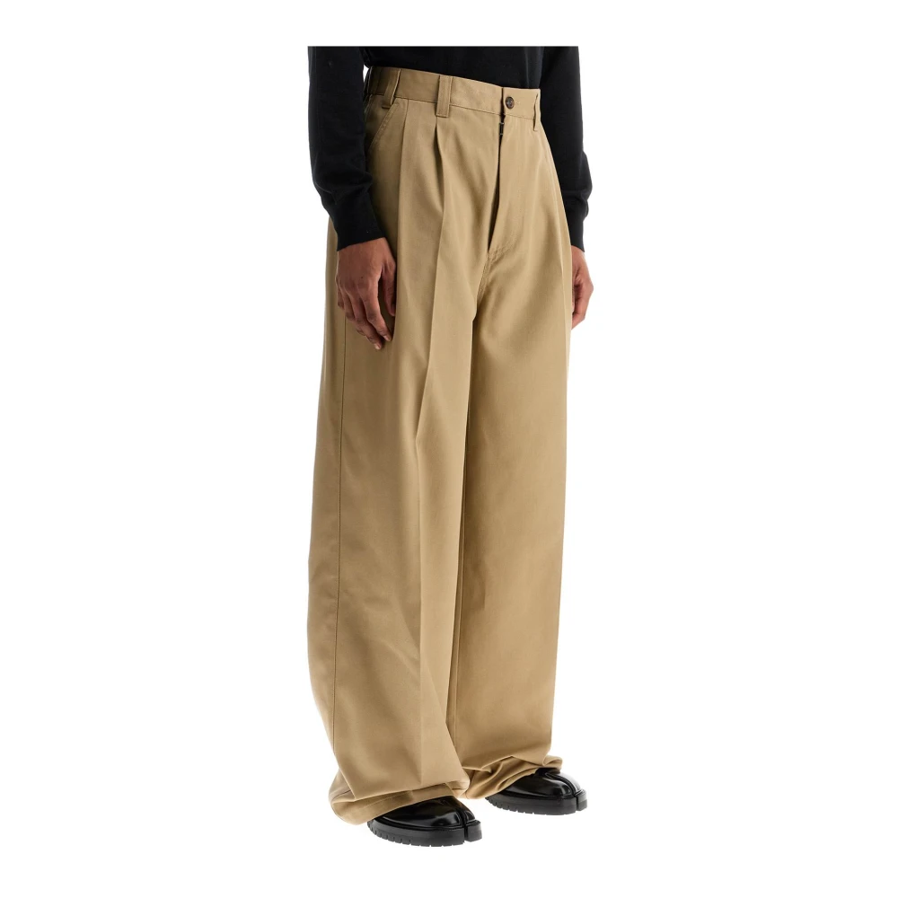 Maison Margiela Wijde Skater Chino Broek Beige Heren